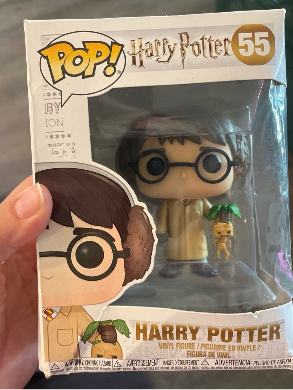 Funko Pop! Harry Potter holding Mandrake #55 box damage